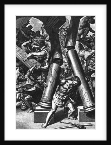 Illustration Depicting Samson Destroying Temple by Anonymous