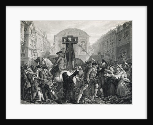 Illustration of Daniel DeFoe in the Pillory by Anonymous