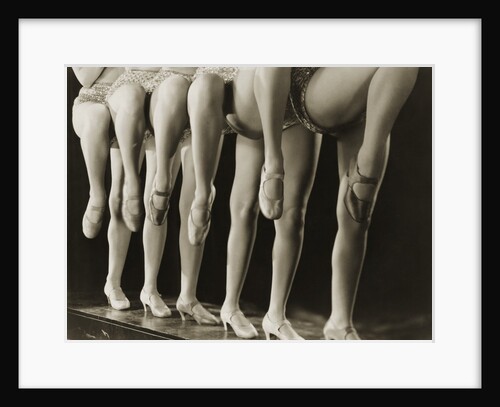 Chorus Girls Lining Up Showing Legs by Anonymous
