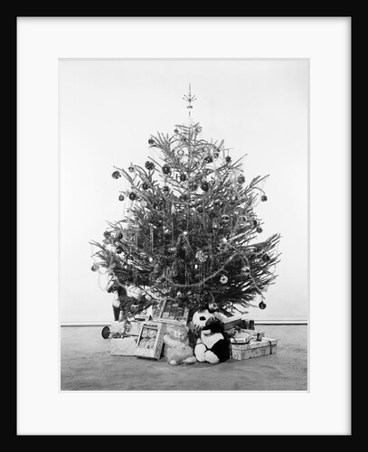 Christmas Tree with Presents and Toys by Anonymous