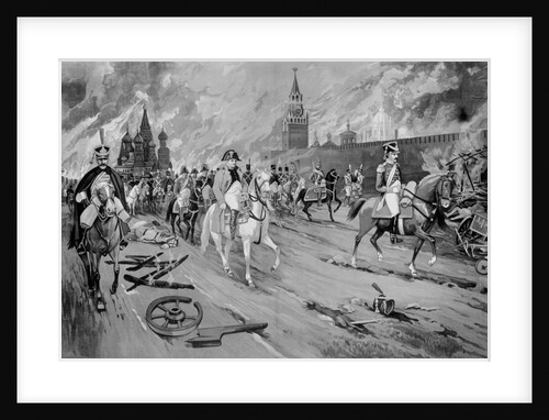 Illustration Entitled Napoleon's Retreat from Moscow by Anonymous
