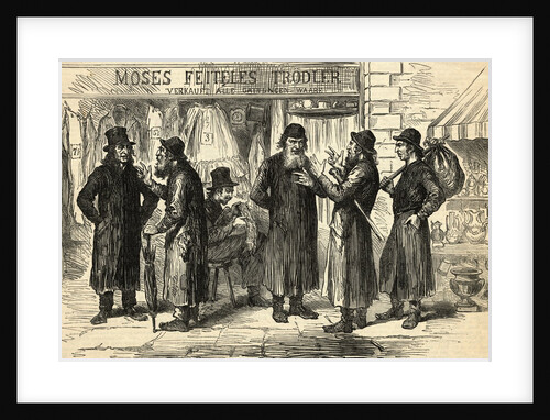 Jewish Citizens Conversing on Street by Anonymous