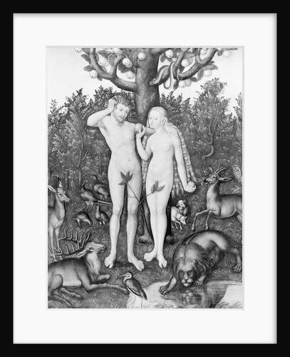 Adam and Eve in Garden of Eden by Anonymous
