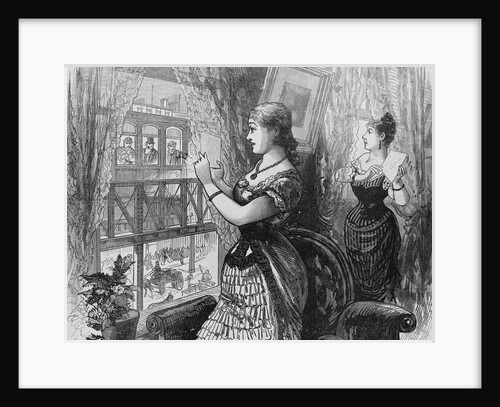 Illustration Depicting Man-Fishers on Sixth Avenue, New York City - Siren Games They Play to Rope in Trade by Anonymous