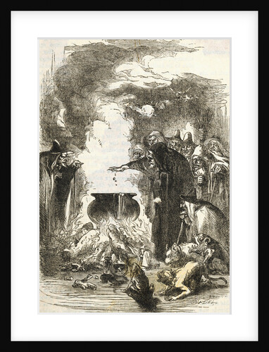 Witch Adding Ingredients to Brew by Anonymous