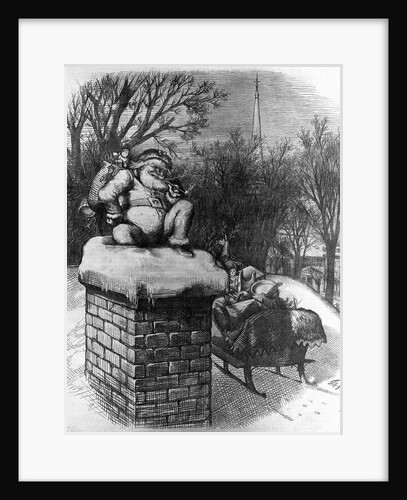 Santa Claus Waiting On The Roof by Anonymous
