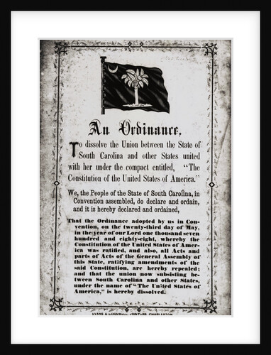 Ordinance to Dissolve the Union by Anonymous