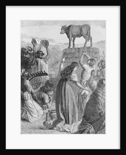 Villagers Worshipping the Golden Calf by Anonymous