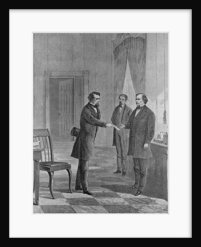 Andrew Johnson Receiving Impeachment Summons by Anonymous