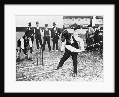 Man Playing Cricket by Anonymous