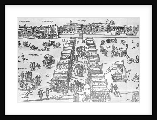 Frost Fair on the Frozen Thames Woodcut by Anonymous