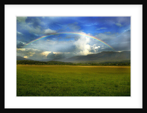 Rainbow Over Valley by Anonymous
