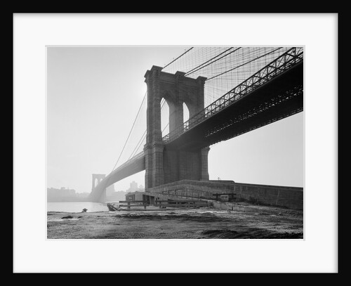 Brooklyn Bridge in Fog by Anonymous