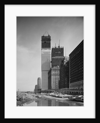 World Trade Center Twin Towers Under Construction by Anonymous