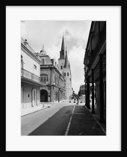French Quarter Street Near Cathedral of St. Louis by Anonymous