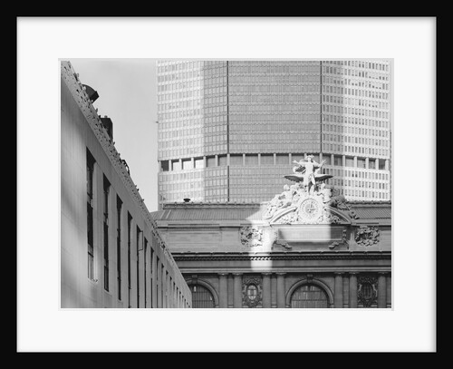 Sun Illuminates Sculpture Group on the Facade of Grand Central Terminal by Anonymous