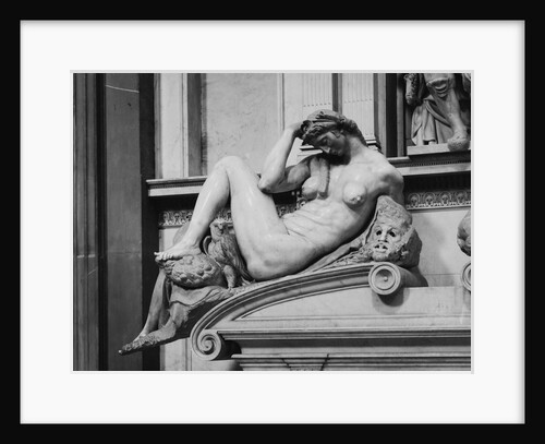 Detail of Night from the Tomb of Giuliano de' Medici by Michelangelo Buonarroti