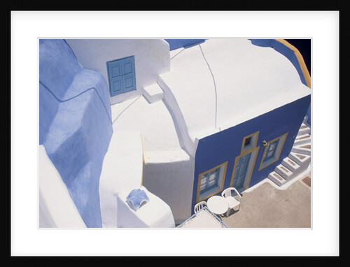 Traditionally Painted Greek House in Oia by Anonymous