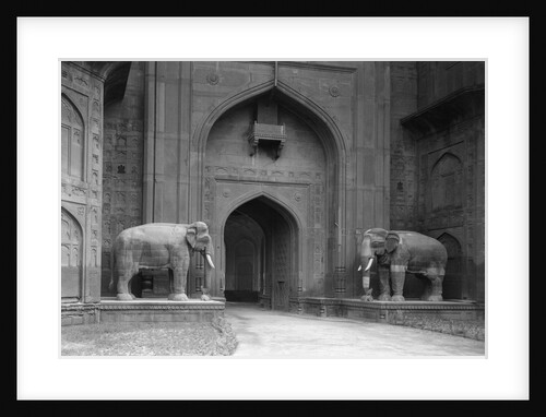 Elephant Statues at Red Fort by Anonymous
