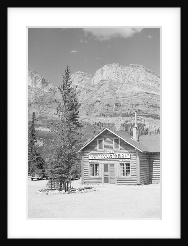 Trading Post near Tree Lined Mountains by Anonymous