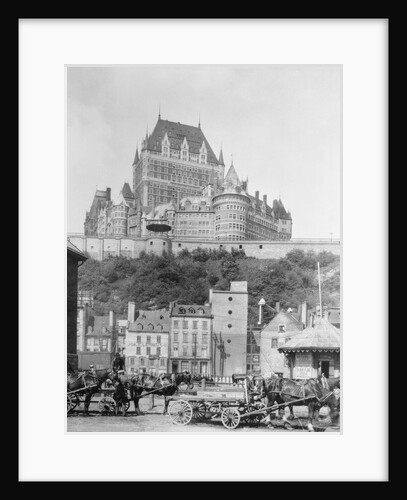 Chateau Frontenac Above Town by Anonymous