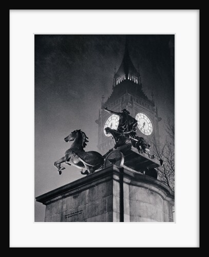 Sculpture and Big Ben by Anonymous