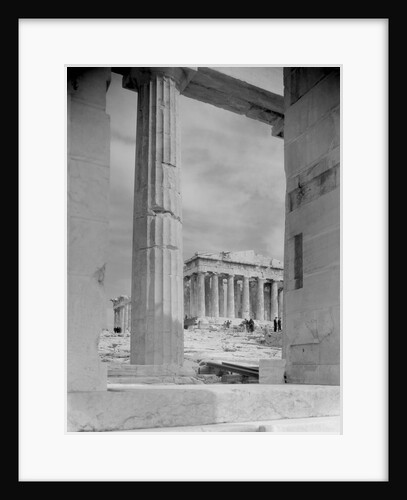 View of Workers at Parthenon Building Site by Anonymous