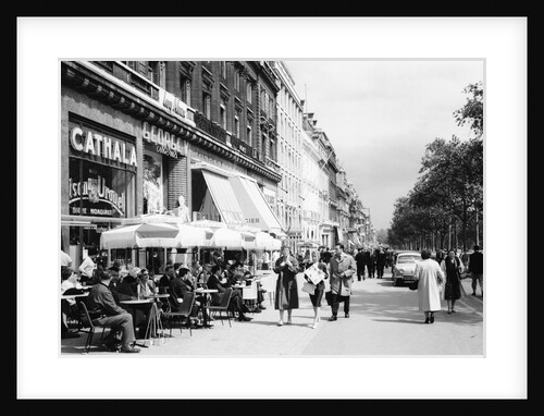 Sidewalk Cafe on the Champs-Elysees in Paris by Anonymous
