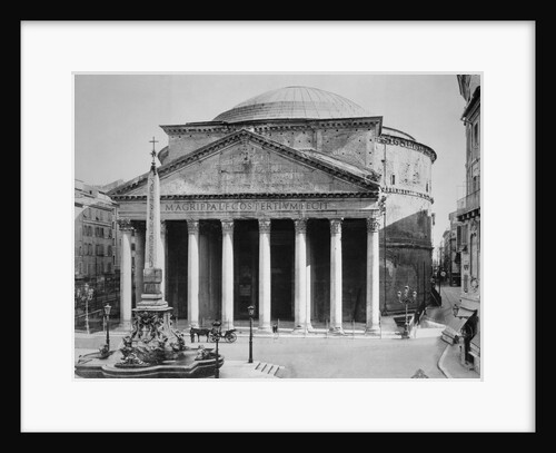Pantheon and Obelisk Fountain in Piazza della Rotonda by Anonymous