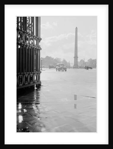 Place de la Concorde with Automobile in Foreground by Anonymous