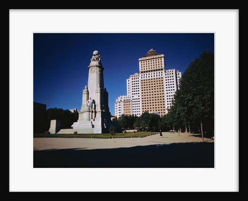 View of Plaza de Espana and Cervantes Monument by Anonymous