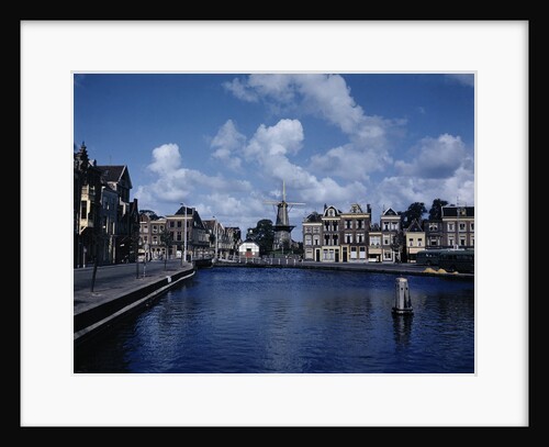 Waterfront Scene in Leiden by Anonymous