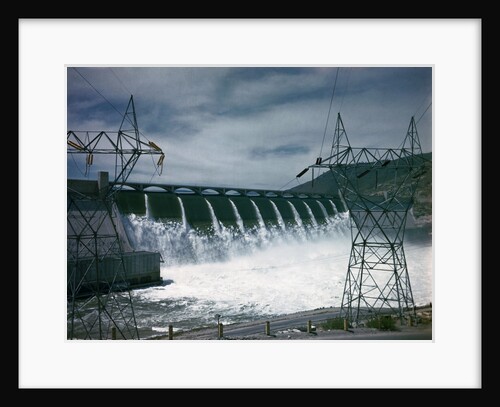 Water Flowing Over Spillway of Grand Coulee Dam by Anonymous