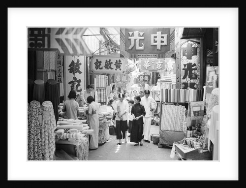 People Shopping in Market by Anonymous