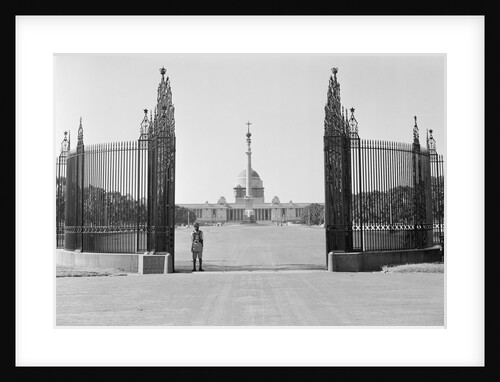 Lone Guard in Front of Viceroy's House by Anonymous