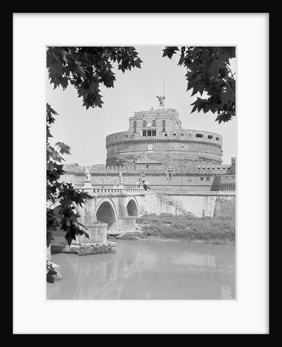 View of Castel Sant' Angelo at Saint Hadrian's Tomb Beyond Trees by Anonymous