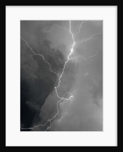 Lightning Flashing in a Stormy Sky by Anonymous