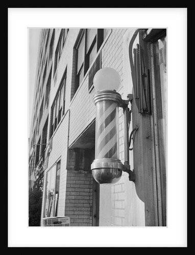 Barber Pole Outside of Shop by Anonymous