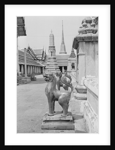 Statues and Bangkok Buildings by Anonymous