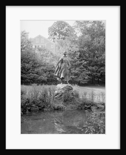 View of Pilgrim Maid Statue on a Rock by Anonymous