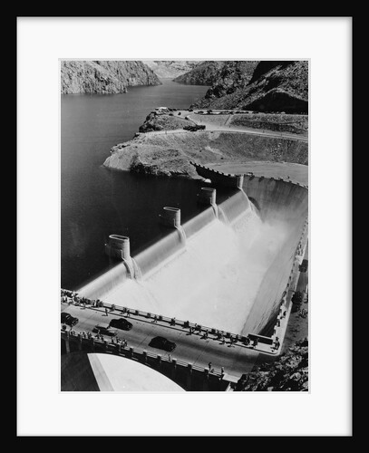 Lake Mead Flowing Over Boulder Dam by Anonymous