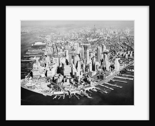 Manhattan from the Air with River Site by Anonymous