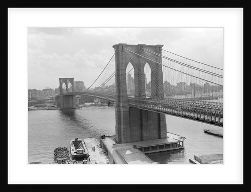 Brooklyn Bridge and Manhattan Skyline by Anonymous