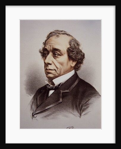 Lithographed Portrait of Benjamin Disraeli by Anonymous