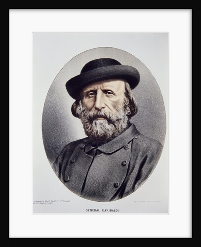 Lithographed Portrait of Giuseppe Garibaldi by Anonymous