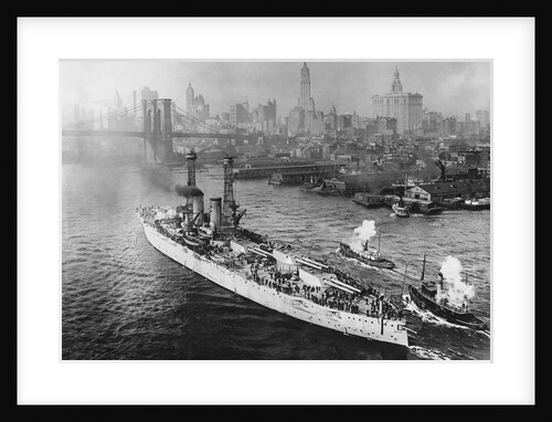 USS Texas in New York's Harbor by Anonymous