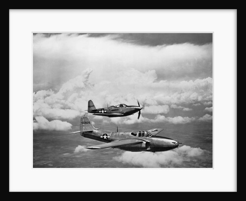 P-57A Jet-Propelled Plane and P-39 Airacobra by Anonymous