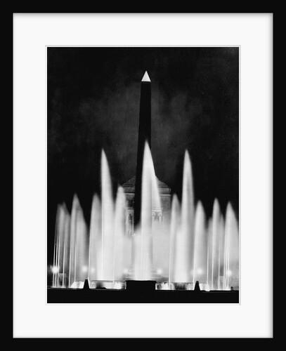 Black Marble Obelisk and Water Fountain by Anonymous