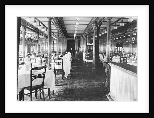 Elegant Dining Area on Shipboard by Anonymous