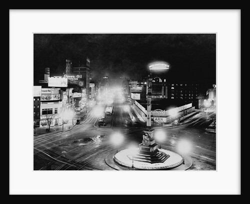 Columbus Circle with Night Lights by Anonymous